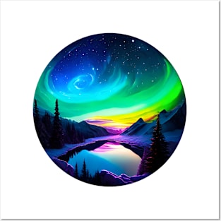 Northern Lights - Winter - Natural Beauty - Christmas Posters and Art